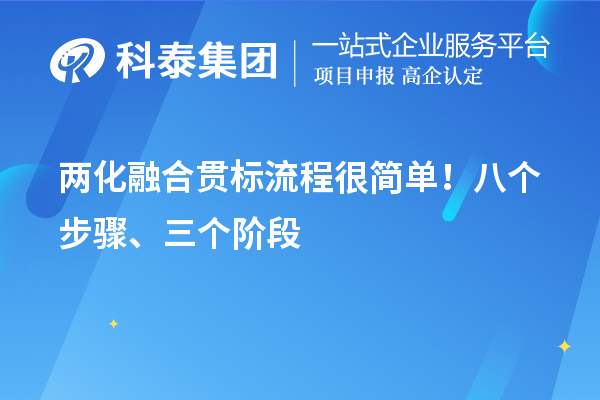 兩化融合貫標(biāo)流程很簡單！八個步驟、三個階段