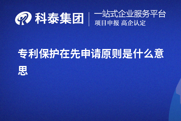 專利保護(hù)在先申請?jiān)瓌t是什么意思