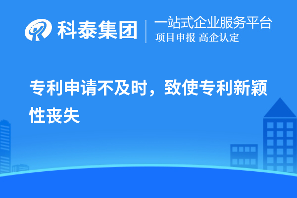 專利申請(qǐng)不及時(shí)，致使專利新穎性喪失