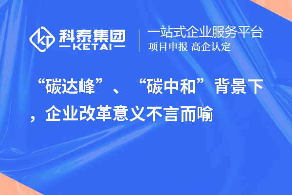 “碳達峰”、“碳中和”背景下，企業(yè)改革意義不言而喻