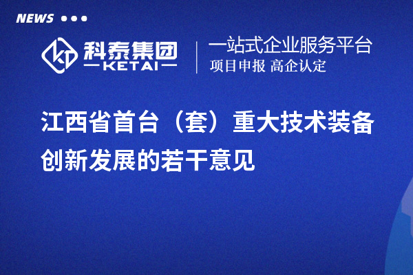 江西省首臺(tái)套補(bǔ)貼政策，單個(gè)企業(yè)累計(jì)補(bǔ)貼不超過100萬元