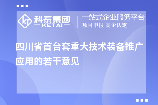 四川省<a href=http://www.xljuanlianmen.com/stt/ target=_blank class=infotextkey>首臺套</a>重大技術裝備推廣應用的若干意見