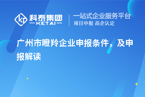 廣州市瞪羚企業(yè)申報條件，及申報解讀
