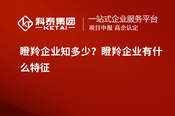 瞪羚企業(yè)知多少？瞪羚企業(yè)有什么特征