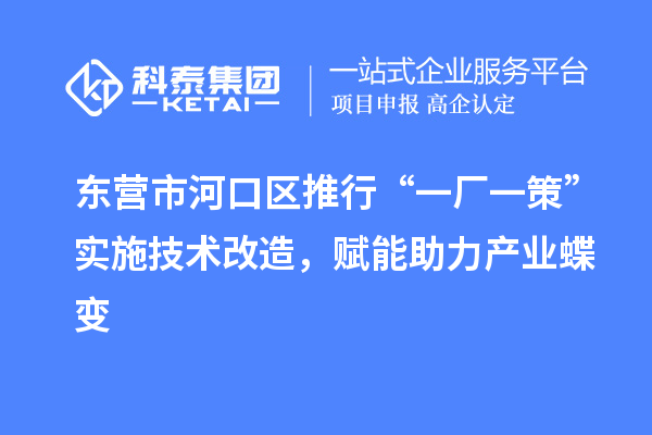 東營市河口區(qū)推行“一廠一策”實(shí)施技術(shù)改造，賦能助力產(chǎn)業(yè)蝶變