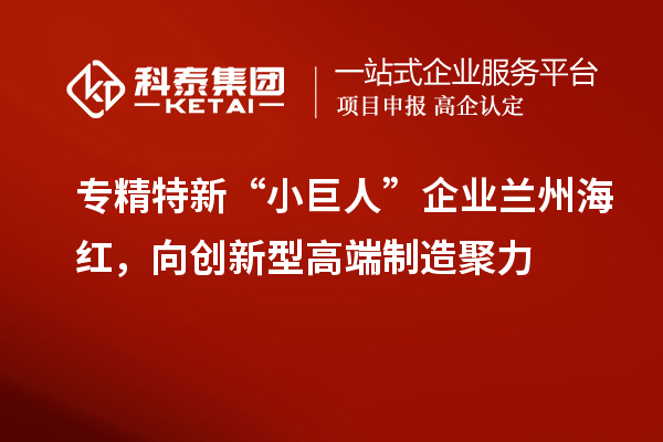 專精特新“小巨人”企業(yè)蘭州海紅，向創(chuàng)新型高端制造聚力