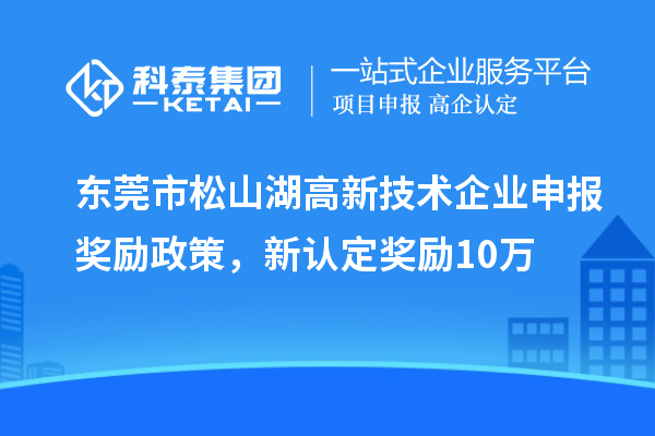 東莞市松山湖高新技術企業(yè)申報獎勵政策，新認定獎勵10萬
