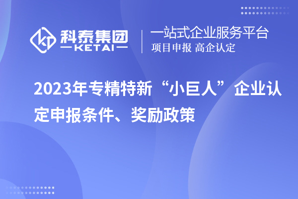 2023年專(zhuān)精特新“小巨人”企業(yè)認(rèn)定申報(bào)條件、獎(jiǎng)勵(lì)政策