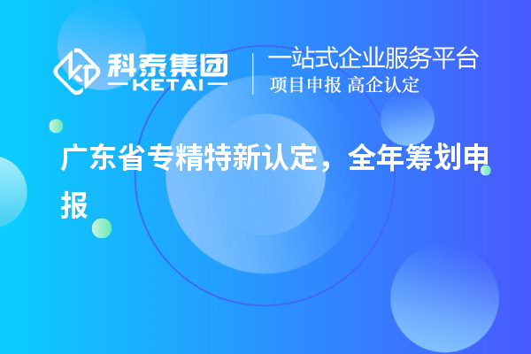 廣東省專精特新認定，全年籌劃申報