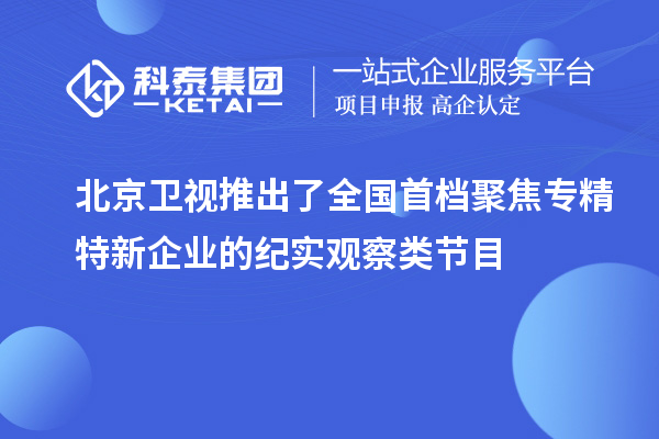 北京衛(wèi)視推出了全國(guó)首檔聚焦專精特新企業(yè)的紀(jì)實(shí)觀察類節(jié)目