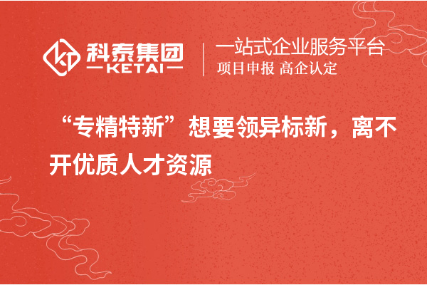 “專精特新”想要領(lǐng)異標新，離不開優(yōu)質(zhì)人才資源