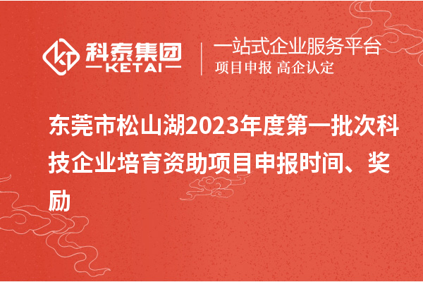 東莞市松山湖2023年度第一批次科技企業(yè)培育資助項(xiàng)目申報(bào)時(shí)間、獎(jiǎng)勵(lì)