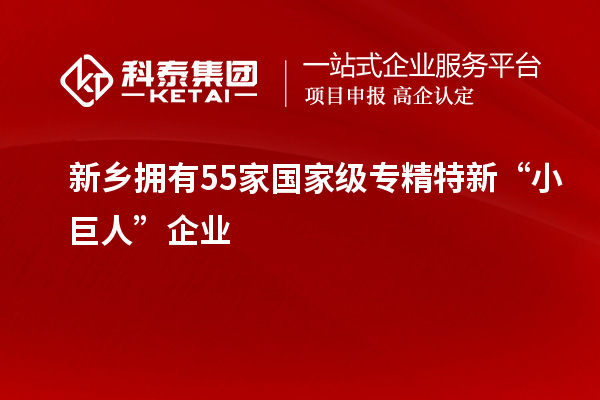 新鄉(xiāng)擁有55家國(guó)家級(jí)專(zhuān)精特新“小巨人”企業(yè)