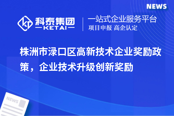 株洲市淥口區(qū)高新技術(shù)企業(yè)獎勵政策，企業(yè)技術(shù)升級創(chuàng)新獎勵