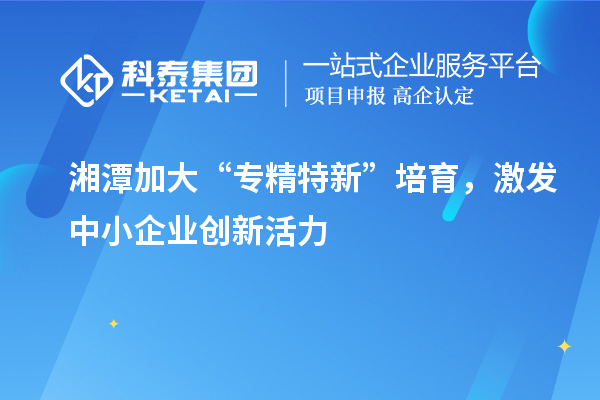 湘潭加大“專精特新”培育，激發(fā)中小企業(yè)創(chuàng)新活力