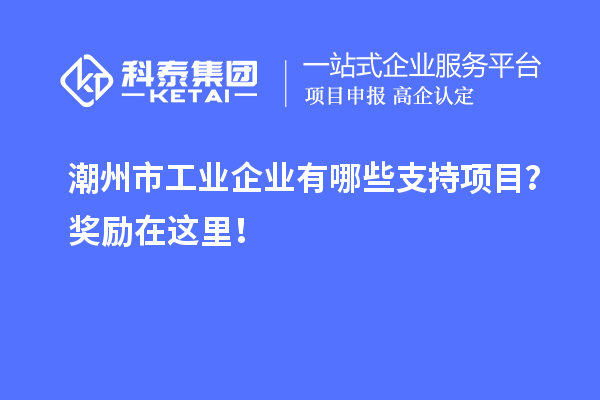 潮州市工業(yè)企業(yè)有哪些支持項目？獎勵在這里！