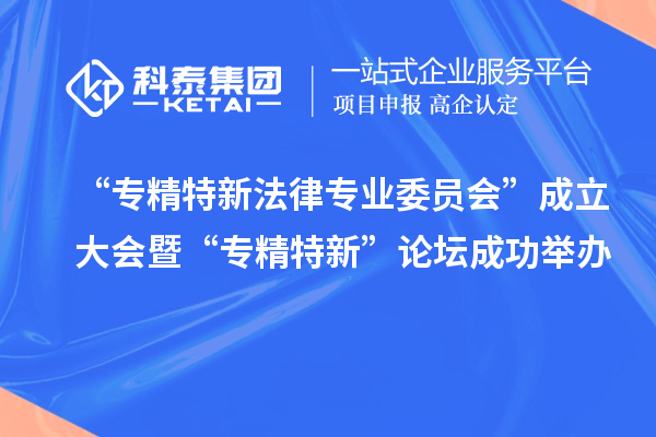 “專(zhuān)精特新法律專(zhuān)業(yè)委員會(huì)”成立大會(huì)暨“專(zhuān)精特新”論壇成功舉辦