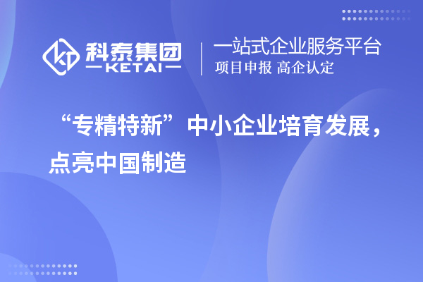 “專精特新”中小企業(yè)培育發(fā)展，點亮中國制造