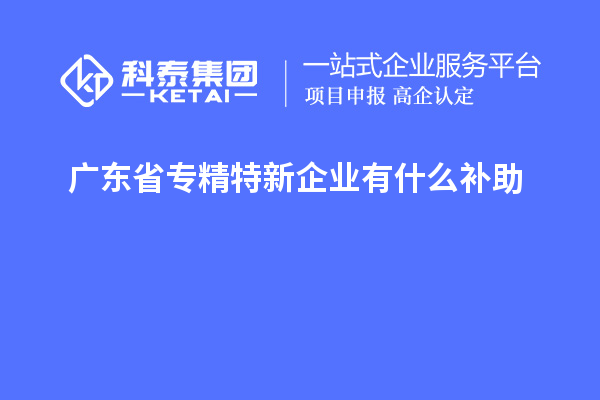 廣東省專(zhuān)精特新企業(yè)有什么補(bǔ)助