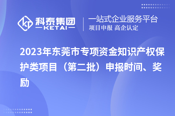 2023年東莞市專項資金知識產(chǎn)權(quán)保護(hù)類項目（第二批）申報時間、獎勵