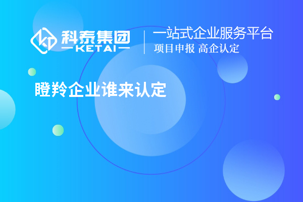 瞪羚企業(yè)誰(shuí)來(lái)認(rèn)定