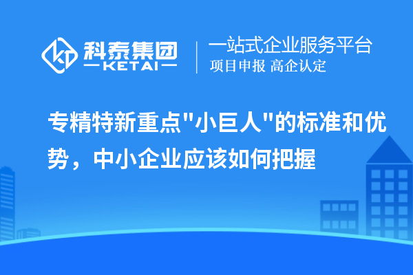 專精特新重點小巨人的標準和優(yōu)勢，中小企業(yè)應該如何把握