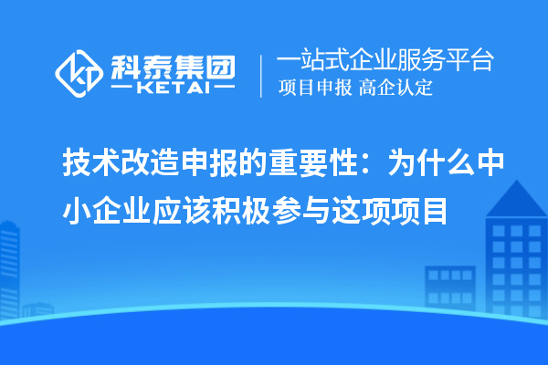 技術(shù)改造申報的重要性：為什么中小企業(yè)應(yīng)該積極參與這項項目