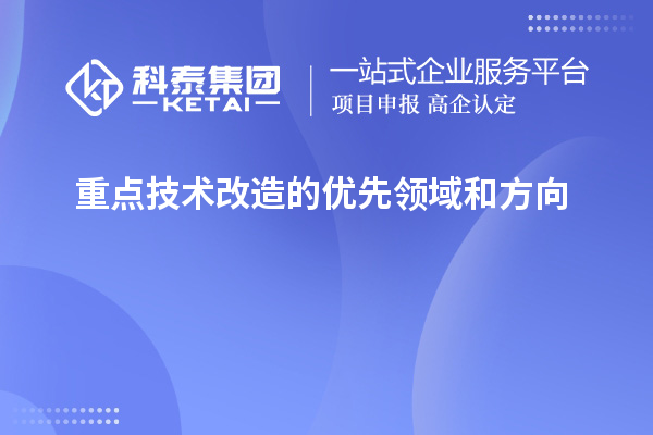  重點技術改造的優(yōu)先領域和方向
