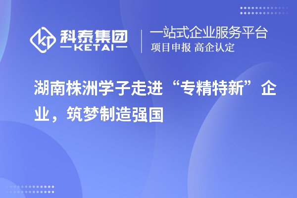 湖南株洲學子走進“專精特新” 企業(yè)，筑夢制造強國