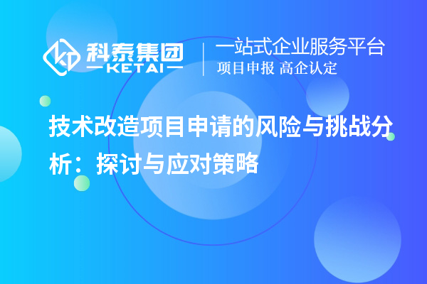 技術(shù)改造項(xiàng)目申請的風(fēng)險(xiǎn)與挑戰(zhàn)分析：探討與應(yīng)對(duì)策略		 		
