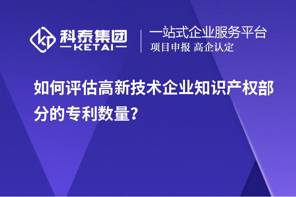 如何評(píng)估高新技術(shù)企業(yè)知識(shí)產(chǎn)權(quán)部分的專利數(shù)量？