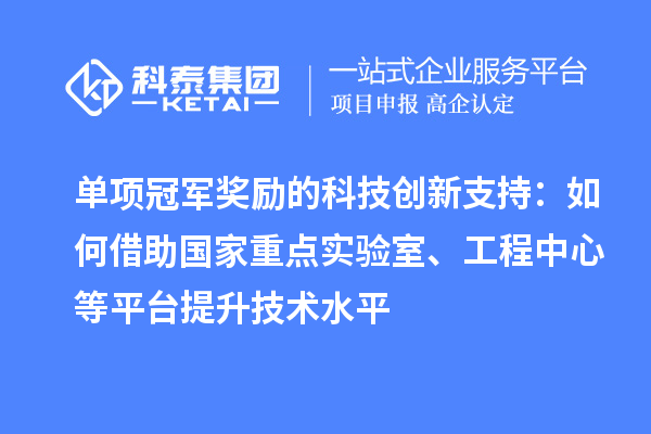 單項冠軍獎勵的科技創(chuàng)新支持：如何借助國家重點實驗室、工程中心等平臺提升技術(shù)水平
