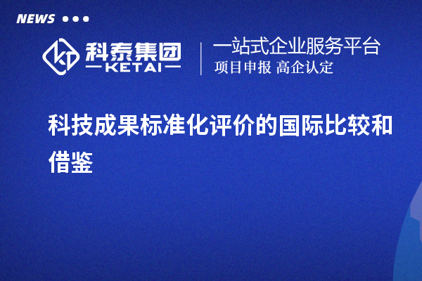 科技成果標(biāo)準(zhǔn)化評價的國際比較和借鑒