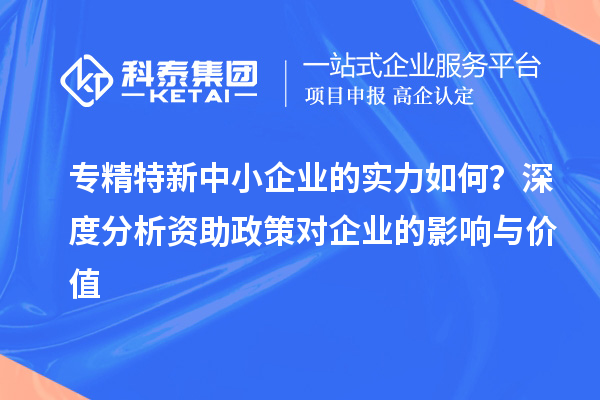 專精特新中小企業(yè)的實(shí)力如何？深度分析資助政策對(duì)企業(yè)的影響與價(jià)值