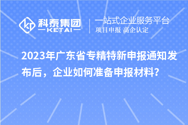 2023年廣東省專精特新申報(bào)通知發(fā)布后，企業(yè)如何準(zhǔn)備申報(bào)材料？