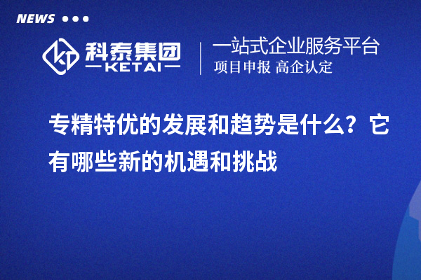 專精特優(yōu)的發(fā)展和趨勢是什么？它有哪些新的機遇和挑戰(zhàn)