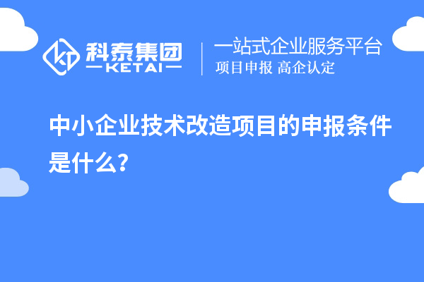 中小企業(yè)<a href=http://www.xljuanlianmen.com/fuwu/jishugaizao.html target=_blank class=infotextkey>技術(shù)改造</a>項目的申報條件是什么？