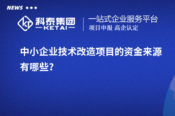 中小企業(yè)技術(shù)改造項(xiàng)目的資金來源有哪些？