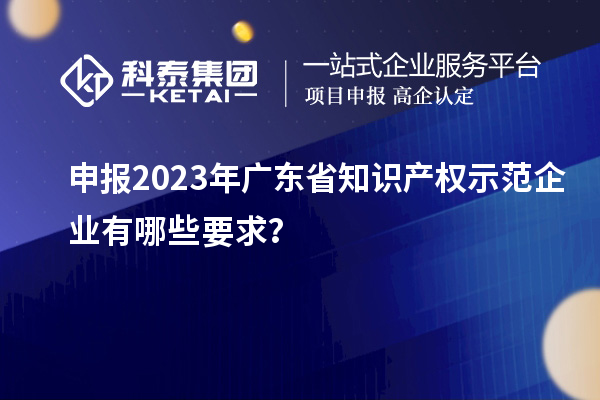 申報(bào)2023年廣東省知識(shí)產(chǎn)權(quán)示范企業(yè)有哪些要求？