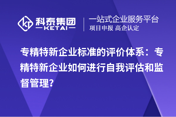 專精特新企業(yè)標(biāo)準(zhǔn)的評價體系：專精特新企業(yè)如何進(jìn)行自我評估和監(jiān)督管理？