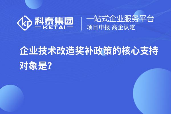 企業(yè)技術(shù)改造獎(jiǎng)補(bǔ)政策的核心支持對(duì)象是？