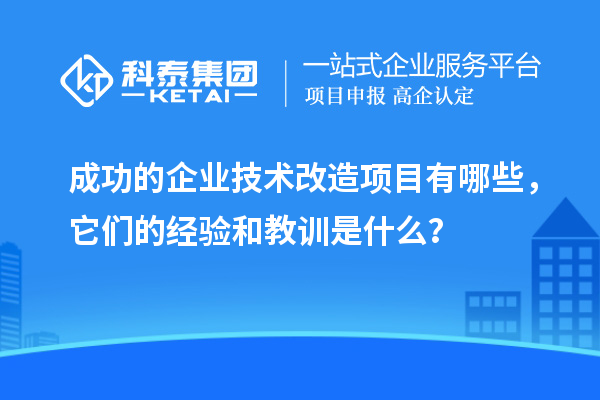 成功的企業(yè)技術(shù)改造項(xiàng)目有哪些，它們的經(jīng)驗(yàn)和教訓(xùn)是什么？