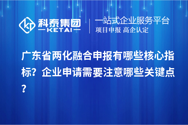 廣東省兩化融合申報有哪些核心指標(biāo)？企業(yè)申請需要注意哪些關(guān)鍵點？
