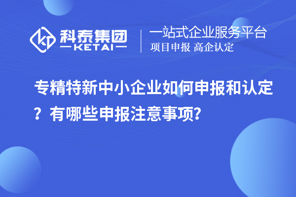 專精特新中小企業(yè)如何申報(bào)和認(rèn)定？有哪些申報(bào)注意事項(xiàng)？