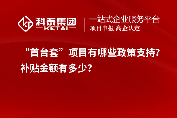 “首臺套”項(xiàng)目有哪些政策支持？補(bǔ)貼金額有多少？