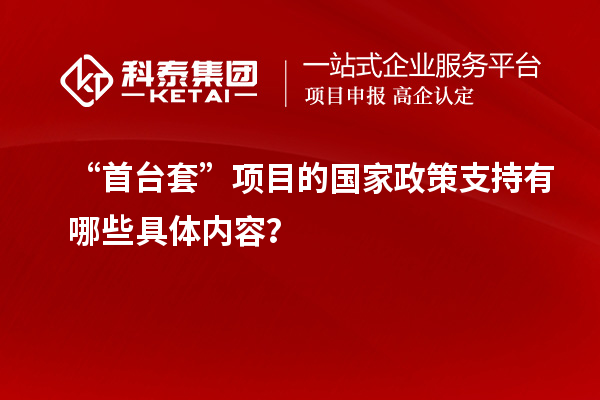 “首臺套”項(xiàng)目的國家政策支持有哪些具體內(nèi)容？