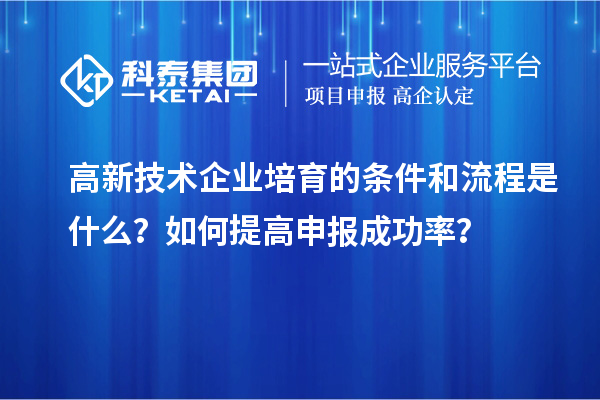 高新技術(shù)企業(yè)培育的條件和流程是什么？如何提高申報(bào)成功率？