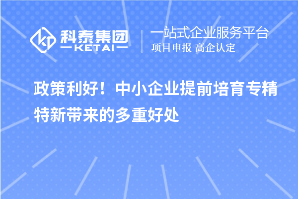 政策利好！中小企業(yè)提前培育專精特新帶來(lái)的多重好處