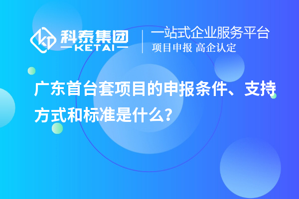 廣東首臺套項目的申報條件、支持方式和標(biāo)準(zhǔn)是什么？