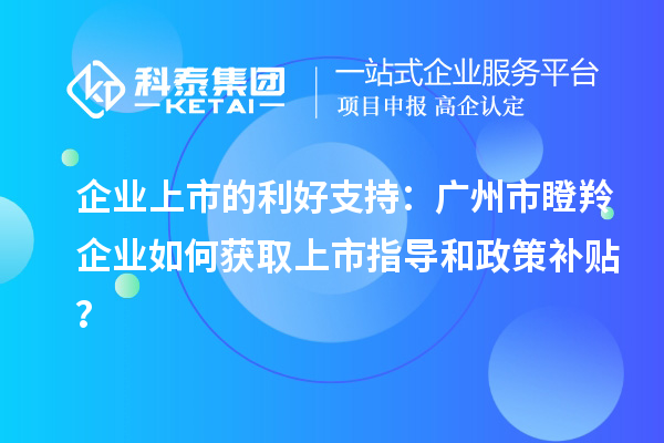 企業(yè)上市的利好支持：廣州市瞪羚企業(yè)如何獲取上市指導(dǎo)和政策補(bǔ)貼？